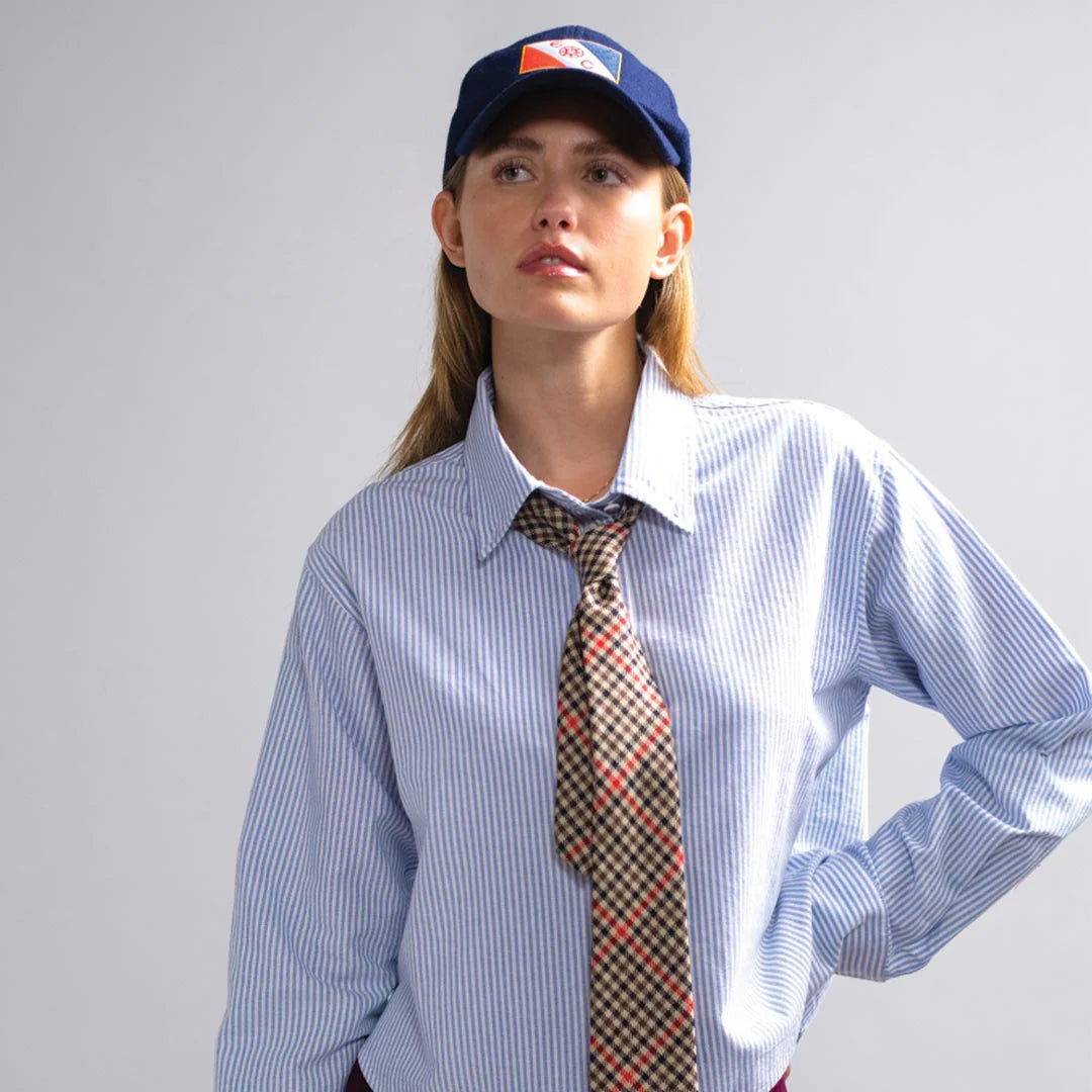 Navy wool baseball cap on sale